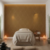 Glam Harlequin on Linen | Hollywood Wallcoverings