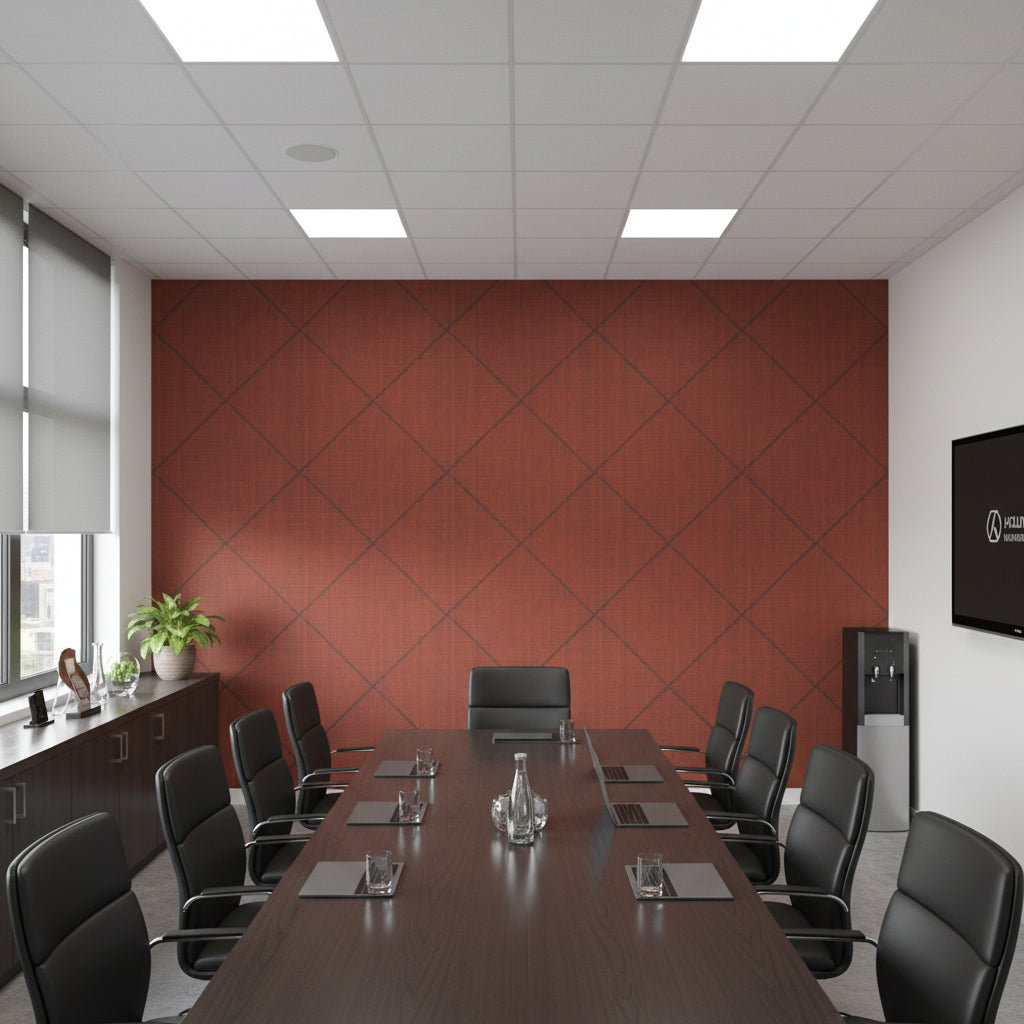Glam Harlequin on Linen | Hollywood Wallcoverings