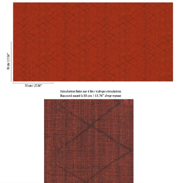 Glam Harlequin on Linen | Hollywood Wallcoverings