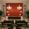 Glam Harlequin on Linen | Hollywood Wallcoverings