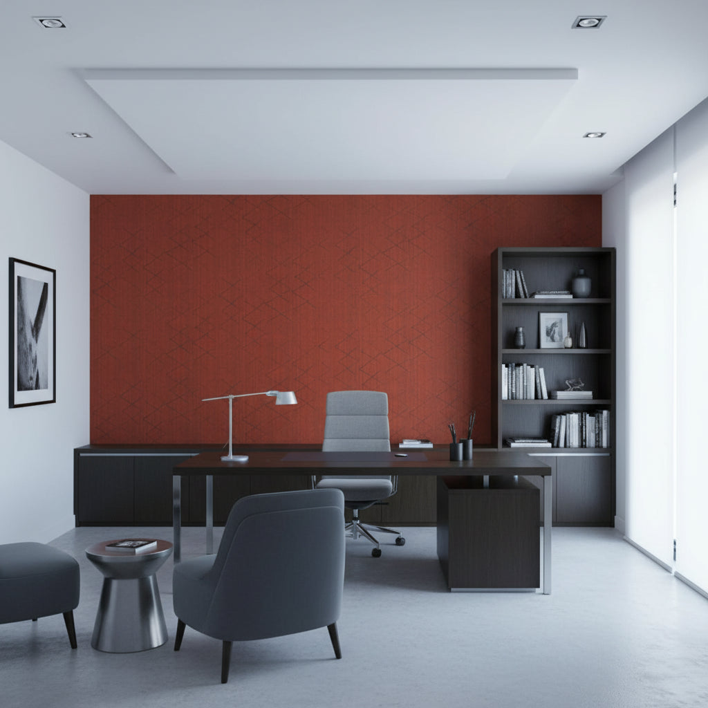 Glam Harlequin on Linen | Hollywood Wallcoverings