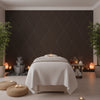 Glam Harlequin on Linen | Hollywood Wallcoverings