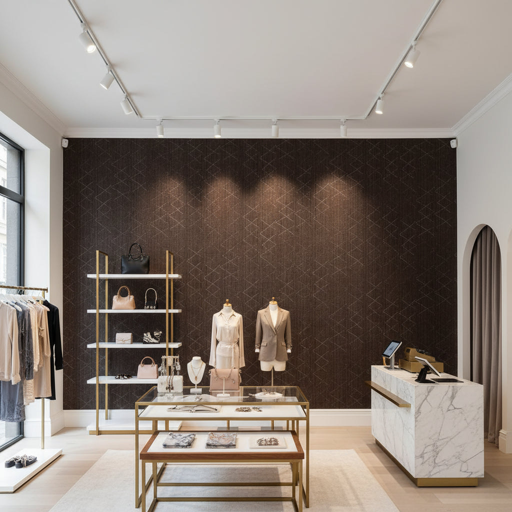 Glam Harlequin on Linen | Hollywood Wallcoverings