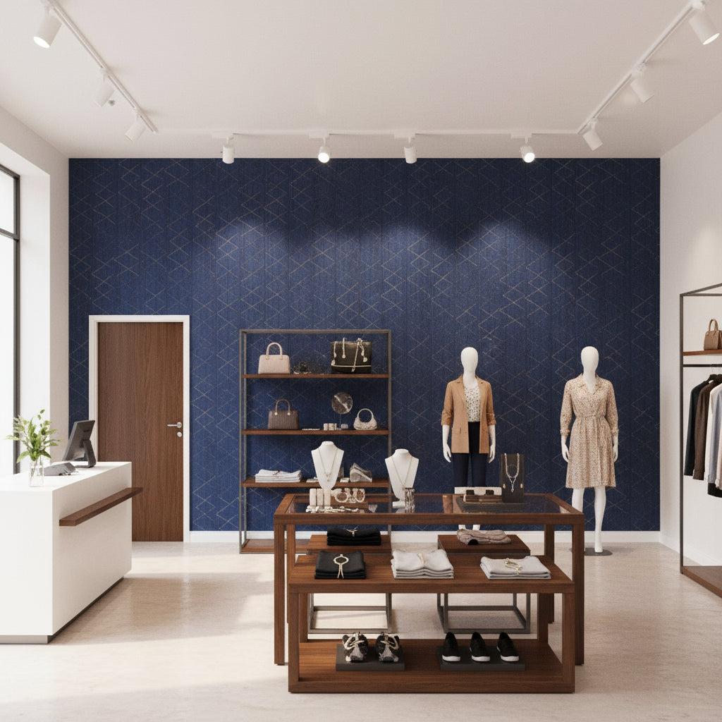 Glam Harlequin on Linen | Hollywood Wallcoverings