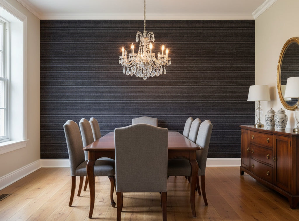 Grass Galore Specialty Grasscloth | Phillipe Romano - dining room room setting