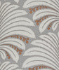 Palm Garden, Gray / Hazel Brown on Light Tint