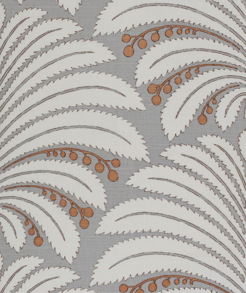Palm Garden, Gray / Hazel Brown on Light Tint