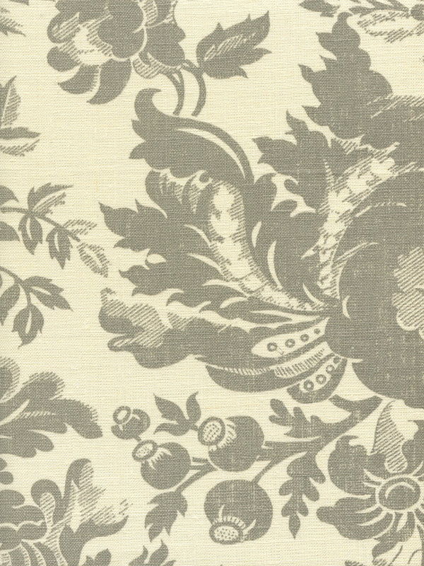 Des Gardes, Gray on Tint Fabric | Quadrille