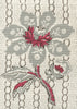 Mccallum Floral Stripe, Gray Red Brown on Tint