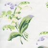 Lilies of the Valley, Greens Lavender on Cotton Sateen