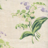Lilies of the Valley, Greens Lavender on Old Ivory Linen Sheer