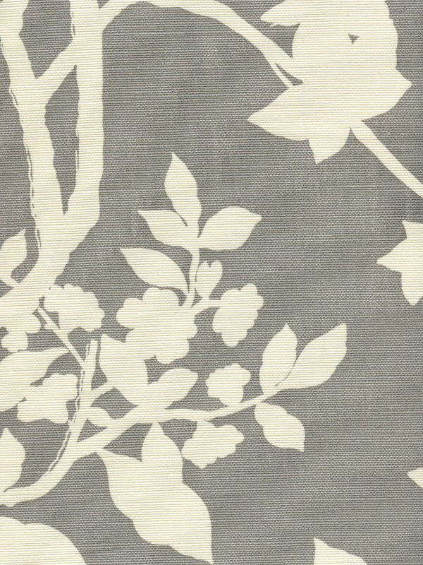 Happy Garden Background, Grey on Tint Wallcoverings | Quadrille