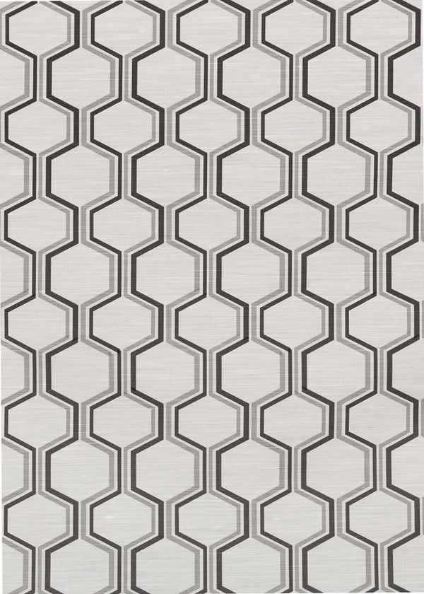 Camino, Grey/Charcoal on Light Tint Wallcoverings | Quadrille