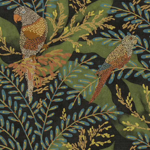 Guacamayos Ébano Wallcovering | Tres Tintas