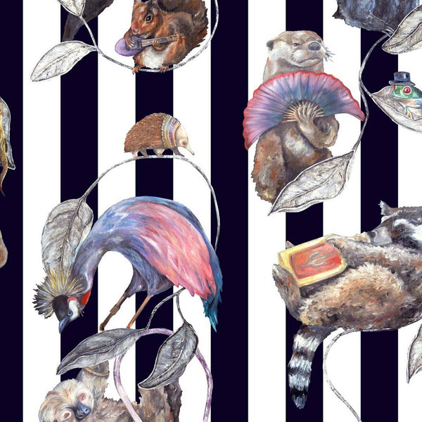 Hackney Empire Midnight Stripe, Sample Wallcoverings | Newwall