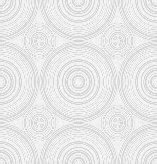 Halo Hypnosis - Silver & Dove - Whimsical Wallcoverings