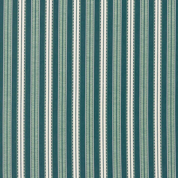Hammersmith Woven Stripe Teal | Morris & Co.