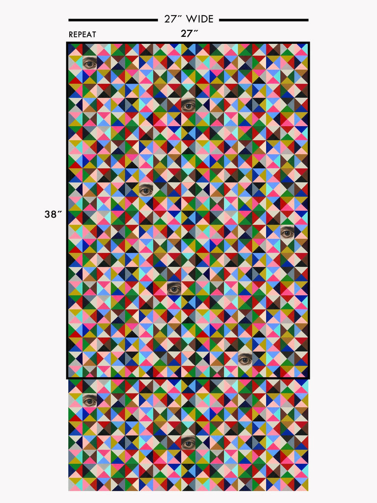 Harlequin Vibrance Peeking Wallcovering | FallingStar Studio