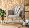 Hartmann Rust Stripe Texture Wallcovering | Jeffrey Stevens - Image 2