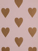 Heart and Soul Large, Gold on Mauve Wallcovering | FallingStar Studio