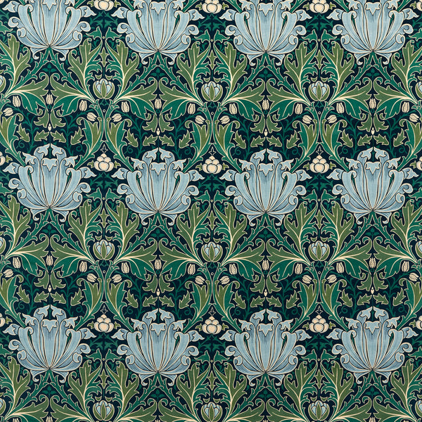 Helena Velvet Indigo/Boughs | Morris & Co.