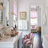 Henriot Stripe, Roses Pink on Tinted Linen