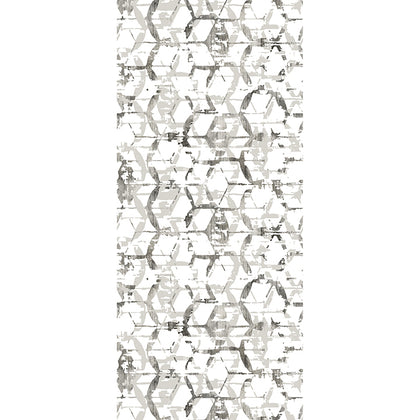 Hex-A-Gone Dove Grey Wall Mural | Jeffrey Stevens Wallcovering