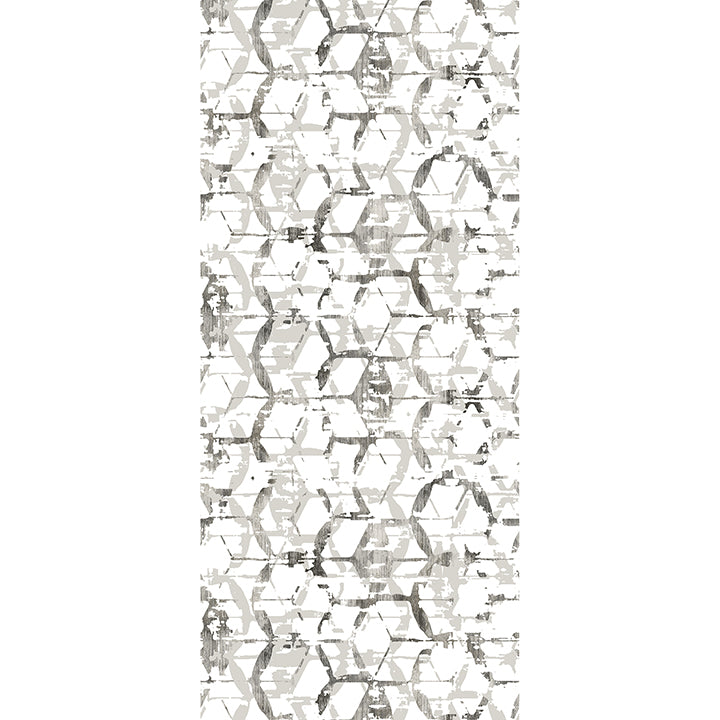 Hex-A-Gone Dove Grey Wall Mural | Jeffrey Stevens - Image 1
