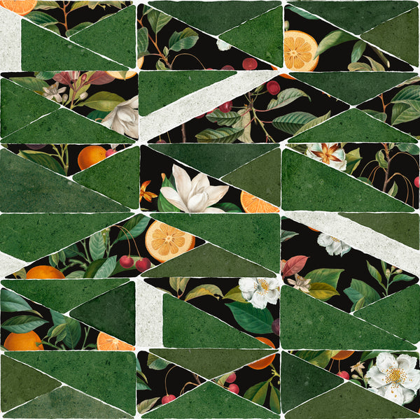 Hidden Fruits Green Wallcovering | Tres Tintas