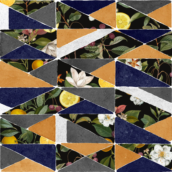Hidden Fruits Ocher Wallcovering | Tres Tintas