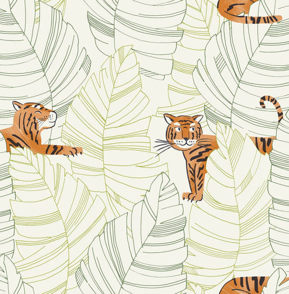 Hiding Tigers - Green and Orange