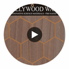 Highlands Honeycomb Wood Weave | Hollywood Wallcoverings Circular Swatch | Hollywood Wallcoverings