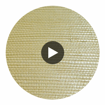 Hilary's Horizontal Grasscloth | Phillipe Romano Circular Swatch | DW