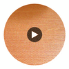 Hilary's Horizontal Grasscloth | Phillipe Romano Circular Swatch | DW