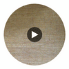 Hilary's Horizontal Grasscloth | Phillipe Romano Circular Swatch | DW