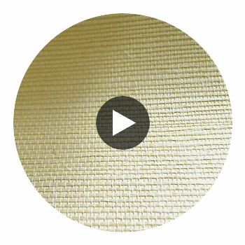 Hilary's Horizontal Grasscloth | Phillipe Romano Circular Swatch | DW
