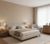 Hilary's Horizontal Grasscloth | Phillipe Romano - bedroom room setting