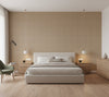 Hilary's Horizontal Grasscloth | Phillipe Romano - bedroom room setting