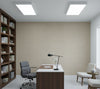 Hilary's Horizontal Grasscloth | Phillipe Romano - office room setting