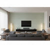 Hilary's Horizontal Grasscloth | Phillipe Romano - living room room setting