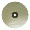 Hilary's Horizontal Grasscloth | Phillipe Romano Circular Swatch | DW
