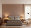 Hilary's Horizontal Grasscloth | Phillipe Romano - bedroom room setting