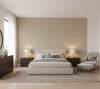 Hilary's Horizontal Grasscloth | Phillipe Romano - bedroom room setting