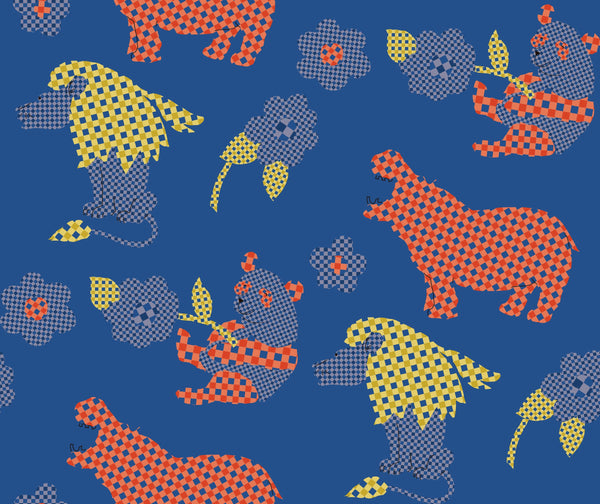 Hilly's Hippos 1970's Vintage Retro | Architectural Wallcoverings