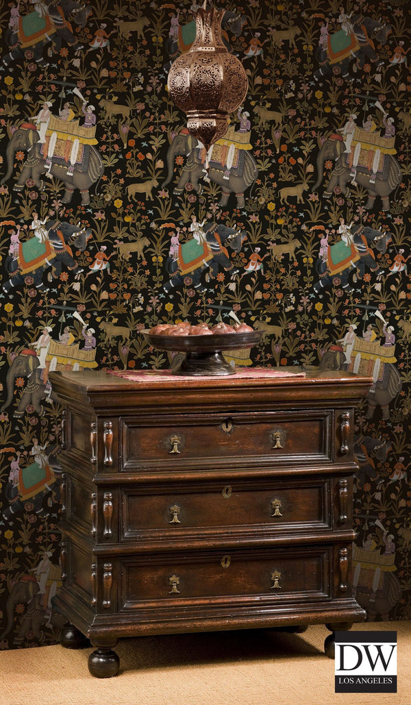 Hindustan Anthracite - Dark Gray Wallcovering | Designer Wallcoverings