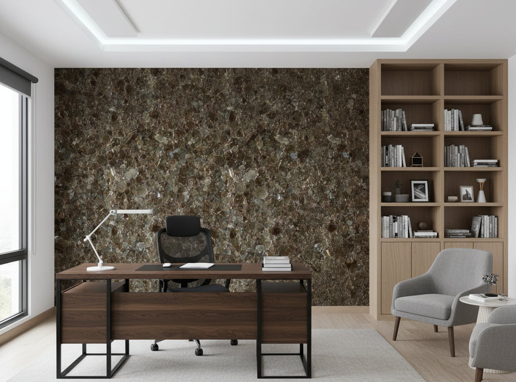 Hiya Mica - Antique Mocha Gold - office room setting