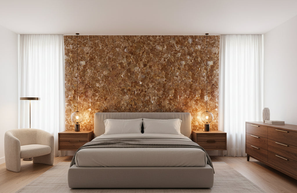 Hiya Mica - Deep Copper - bedroom room setting