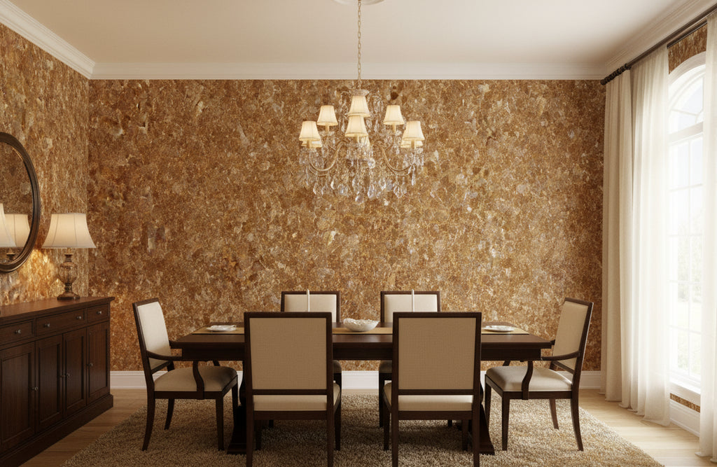 Hiya Mica - Deep Copper - dining room room setting