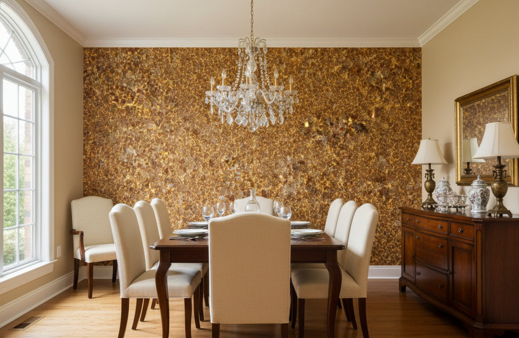 Hiya Mica - Royal Gold Bronze - dining room room setting