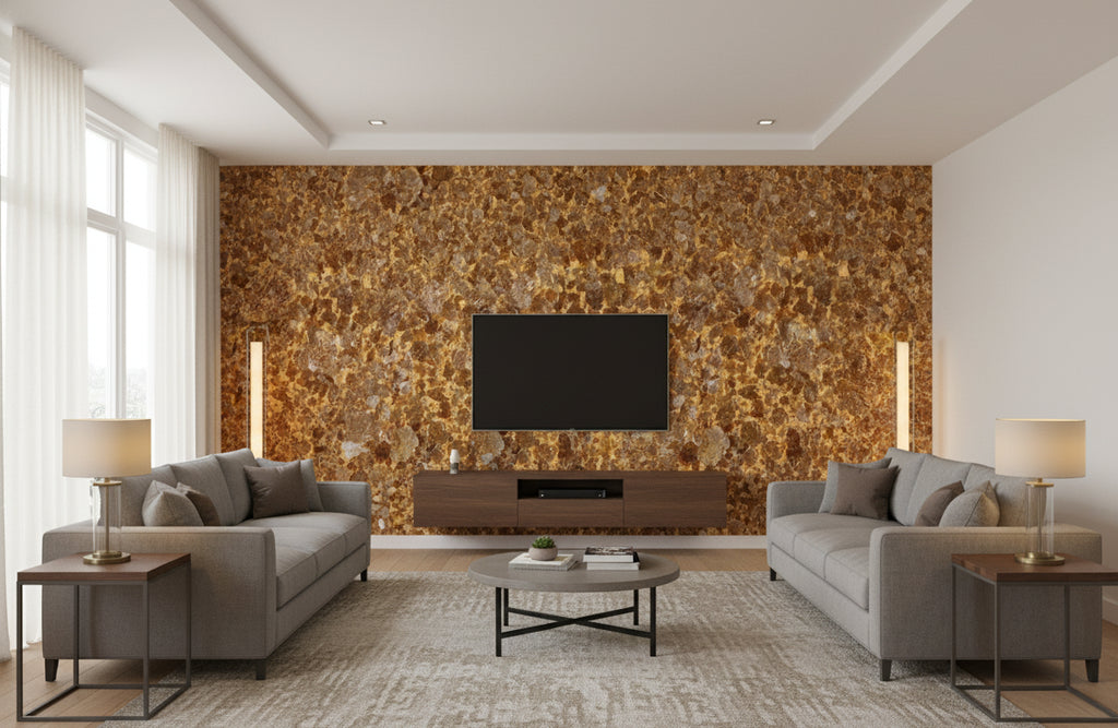 Hiya Mica - Royal Gold Bronze - living room room setting